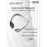 Display Rückwandbild, zweiseitig "Neuheit: EMS Face Trainer"